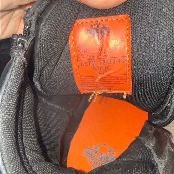 NWOT Harley-Davidson Men\'s Boxbury Military Zippers Black Men\'s Lace-Boots 10.5 main image 12